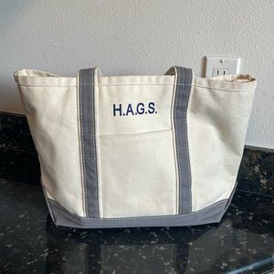 Monogrammed HAGS (have a great summer) LL bean style tote bag